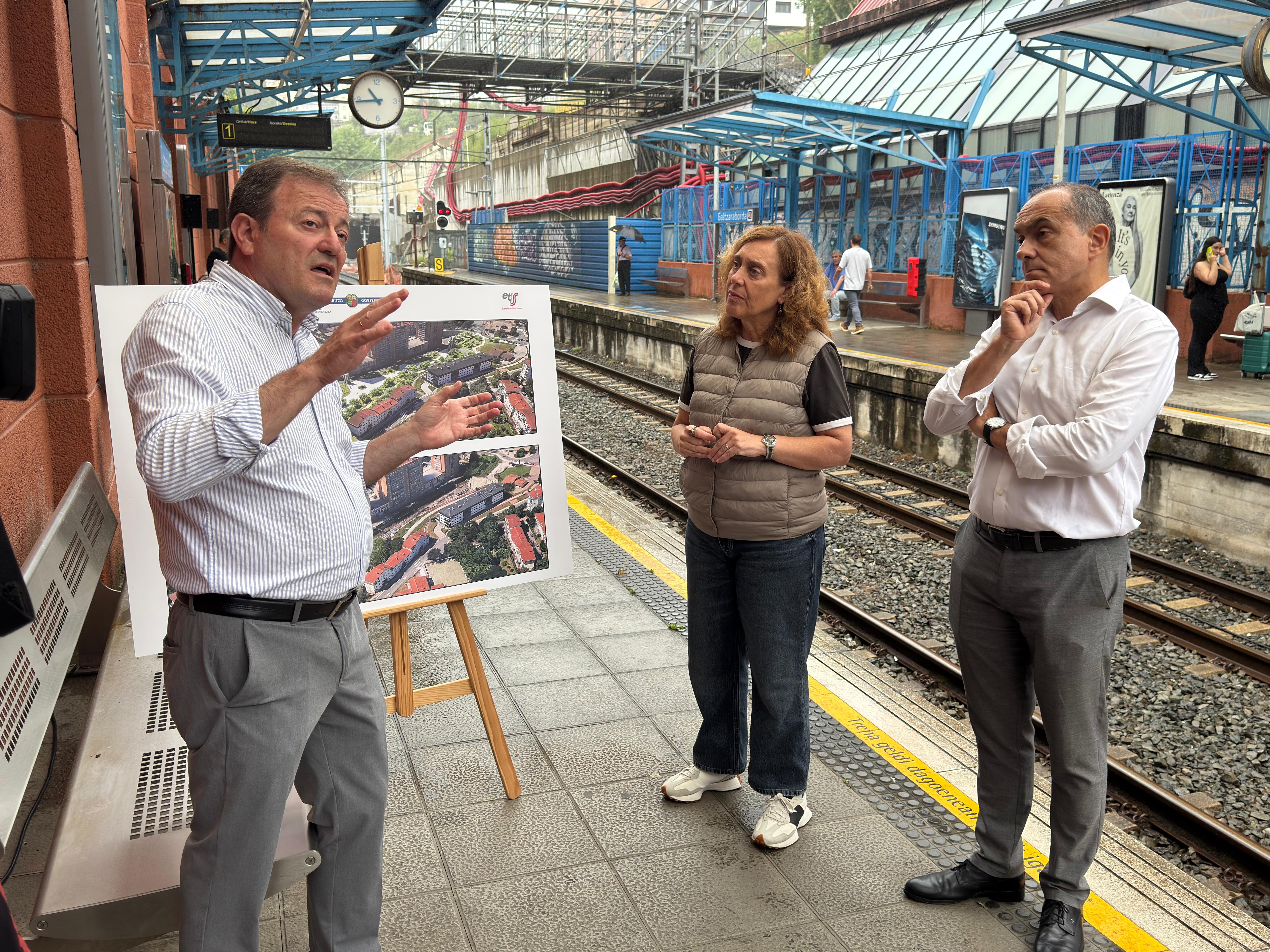 Presentación, esta mañana, de la propuesta del Gobierno Vasco para la estación del topo de Galtzaraborda