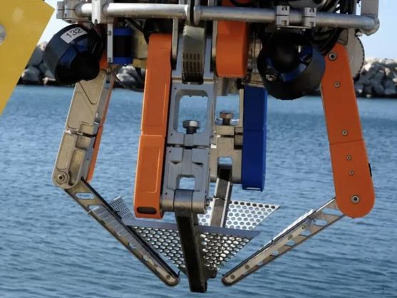 Primer plano del robot araña.