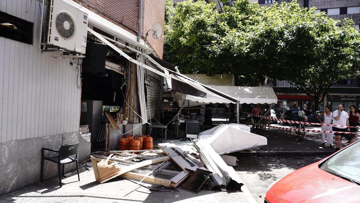 eridas dos personas por una explosión de gas en un local de hostelería en Leioa