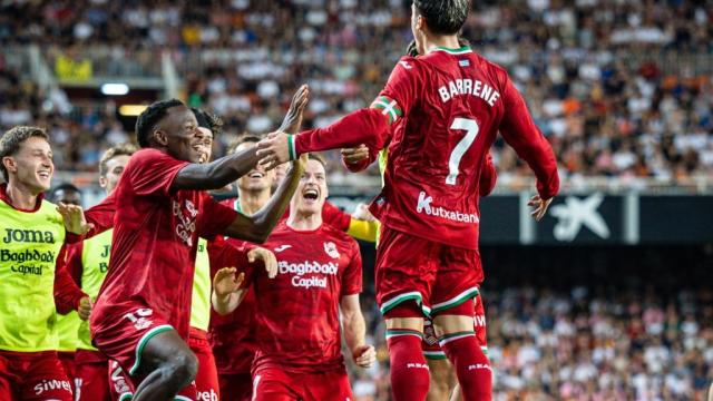 Barrene le dio los tres puntos a la Real con su gol. REAL SOCIEDAD