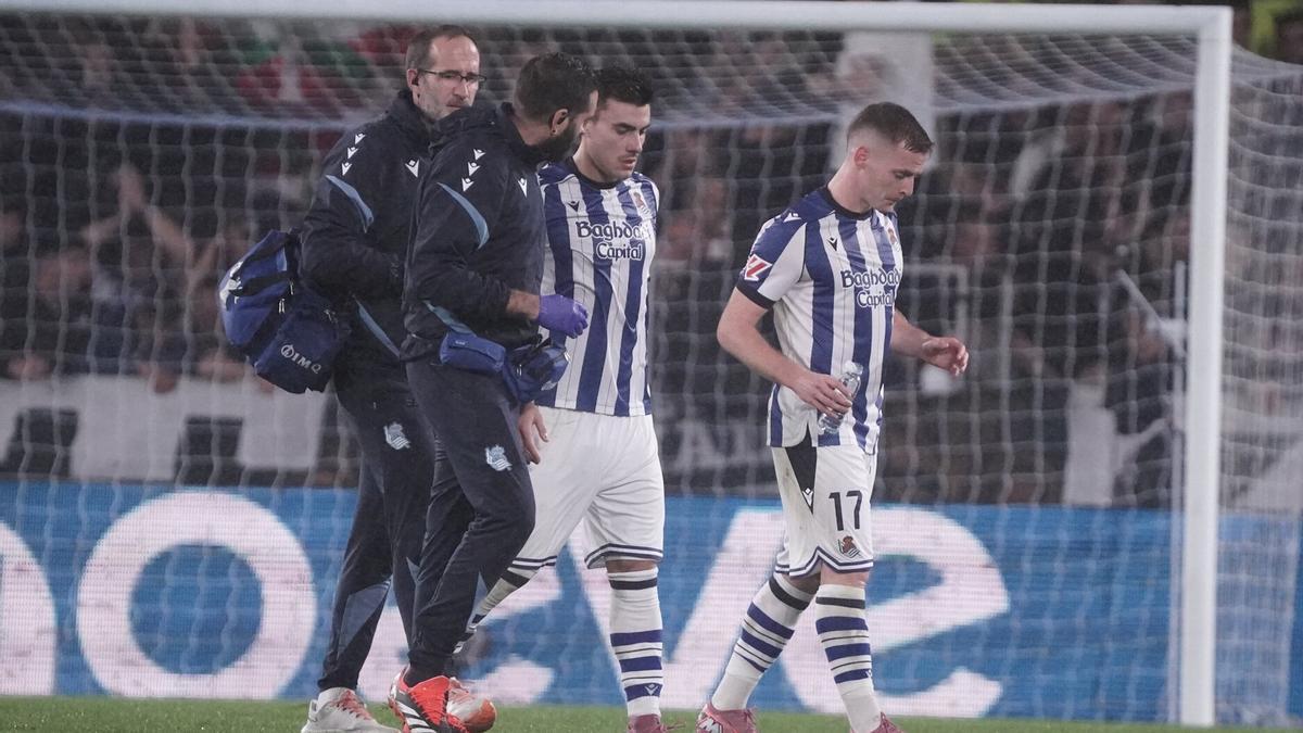 Ander Barrenetxea se retiró tocado el pasado sábado. RUBEN PLAZA