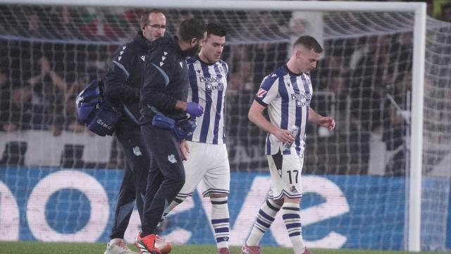 Ander Barrenetxea se retiró tocado el pasado sábado. RUBEN PLAZA