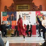 Dantzaris y txistularis en la presentación de la 11ª edición de Bilbao Basque Fest | AYTO. BILBAO