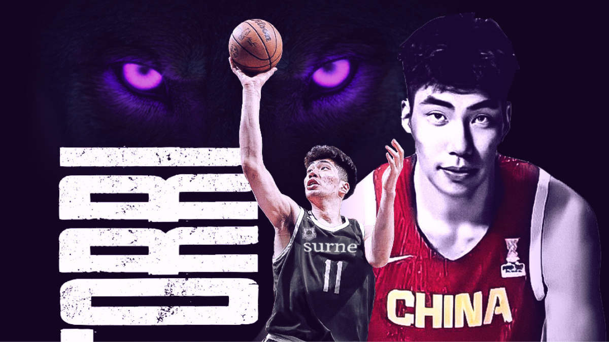 Jiahao Yu en la imagen de presentación de Bilbao Basket de su fichaje. Foto: Bilbao Basket