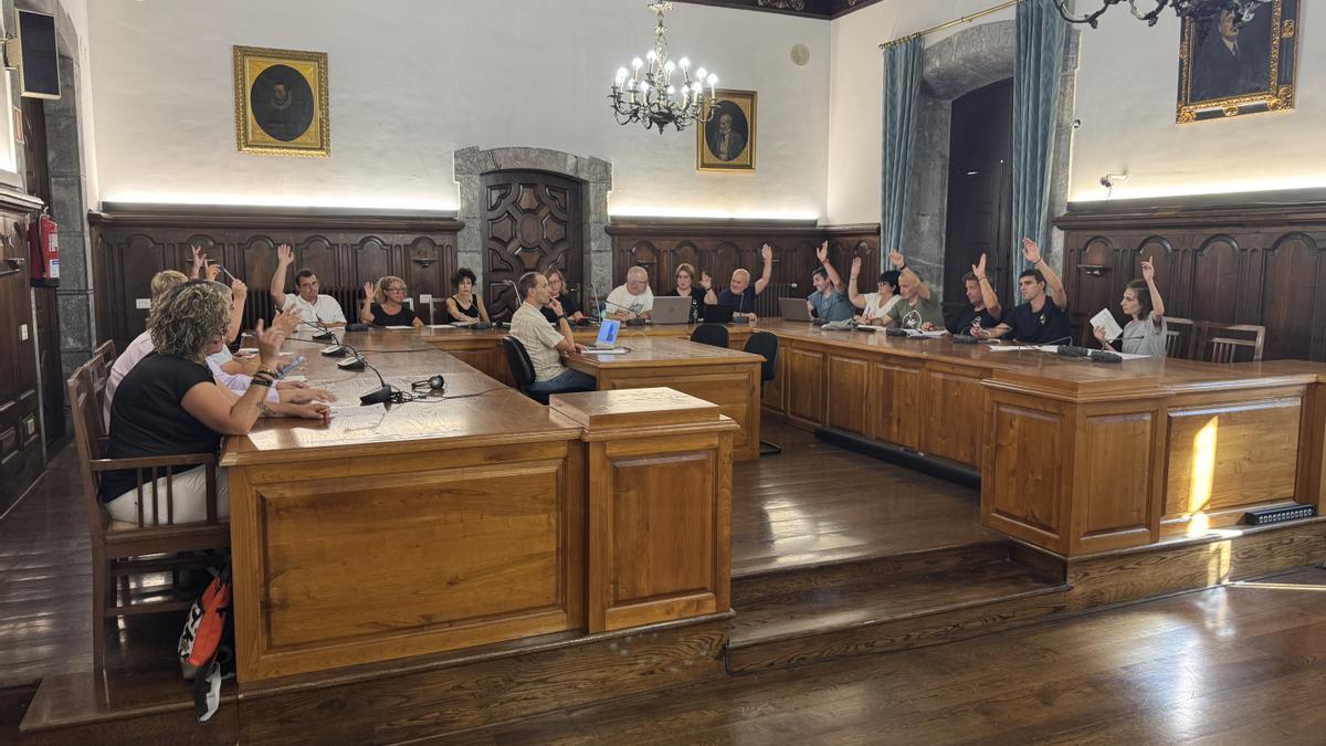 Un momento de la aprobación por unanimidad del Plan Municipal del Euskera 2026-2036.