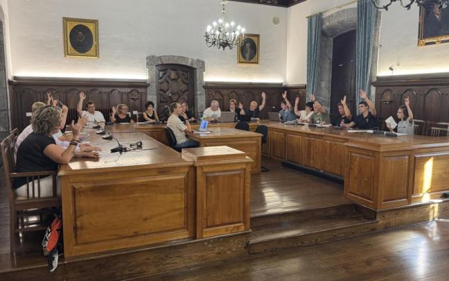 Un momento de la aprobación por unanimidad del Plan Municipal del Euskera 2026-2036.