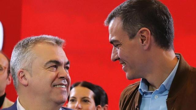 Cerdán junto a Pedro Sánchez durante un acto del PSOE.