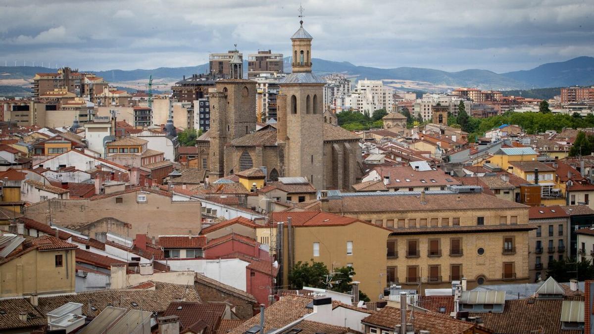 Vistas del Casco Antiguo de Pamplona, donde se concentran muchas viviendas deshabitadas que podrían pasar al alquiler público.