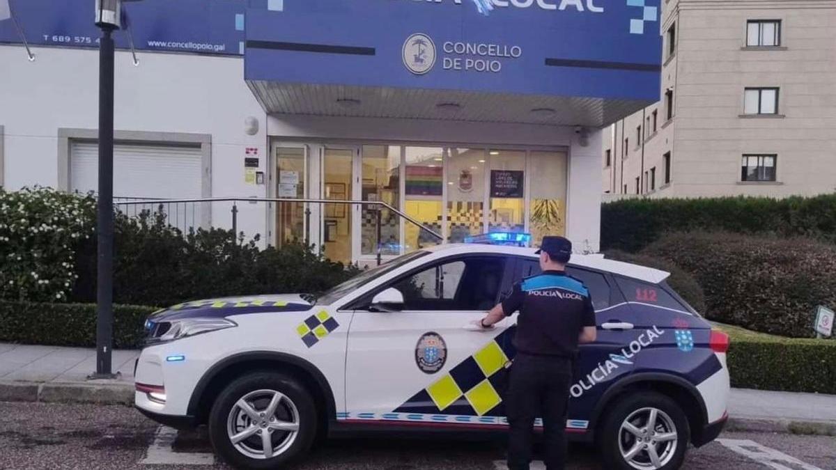 Un agente de la Policía Local de Poio, Pontevedra.