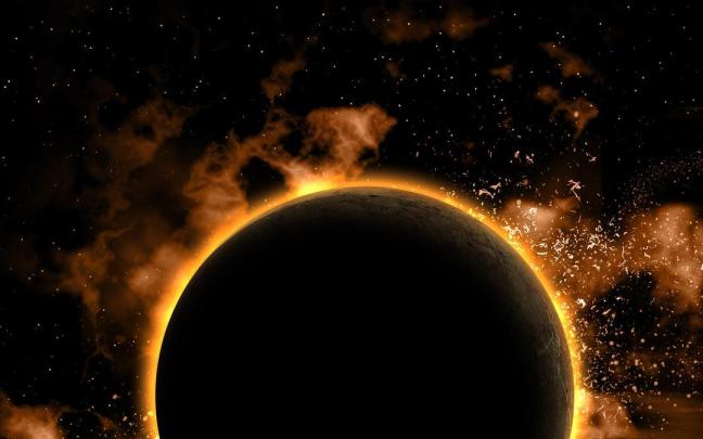 Un eclipse total de sol.