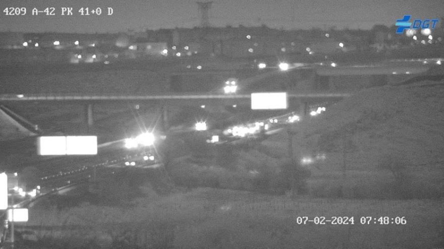 Corte total de la A-42 sentido Toledo por protestas de tractores.