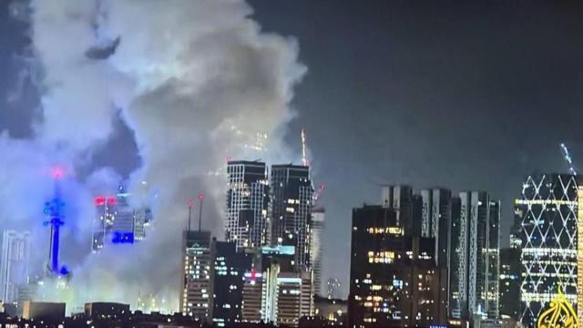 Así ha quedado el centro de Tel Aviv tras el impacto. / X Así ha quedado el centro de Tel Aviv tras el impacto.