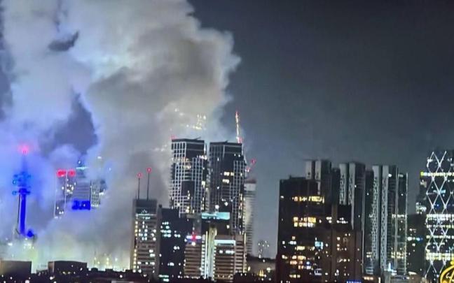 Así ha quedado el centro de Tel Aviv tras el impacto. / X Así ha quedado el centro de Tel Aviv tras el impacto.
