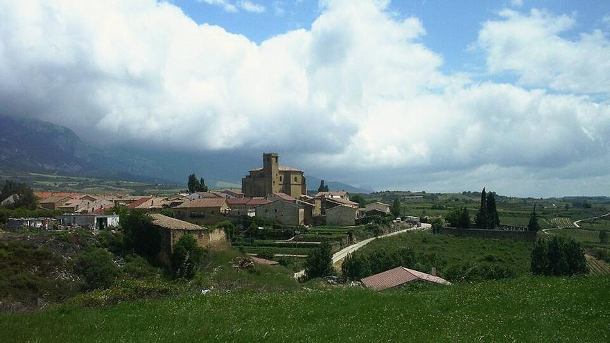 Vista del municipio riojano alavés de Samaniego