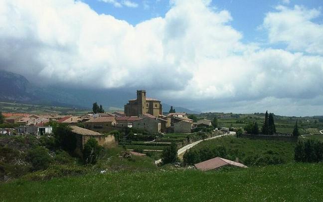 Vista del municipio riojano alavés de Samaniego