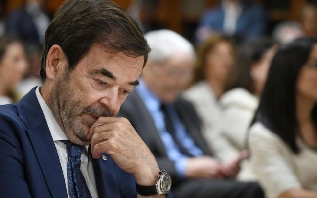 El presidente del CGPJ, Vicente Guilarte, ayer con gesto pensativo durante una entrega de premios.