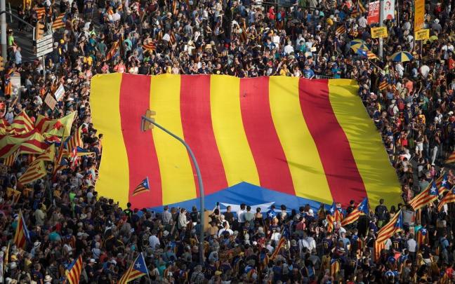 Una manifestación independentista convocada con motivo de la Diada 2023 en Barcelona. Una manifestación independentista convocada con motivo de la Diada 2023 en Barcelona.