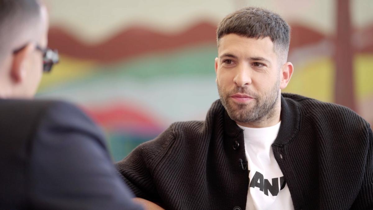 El futbolista Jordi Alba durante la entrevista en 'Viajando con Chester'.