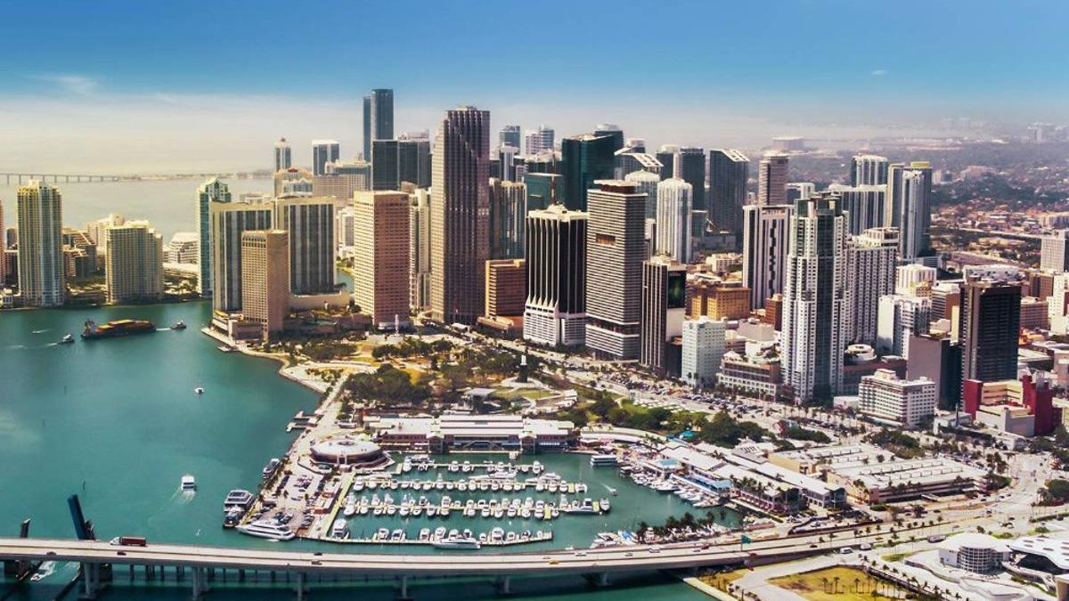 Vista aérea de la ciudad de Miami