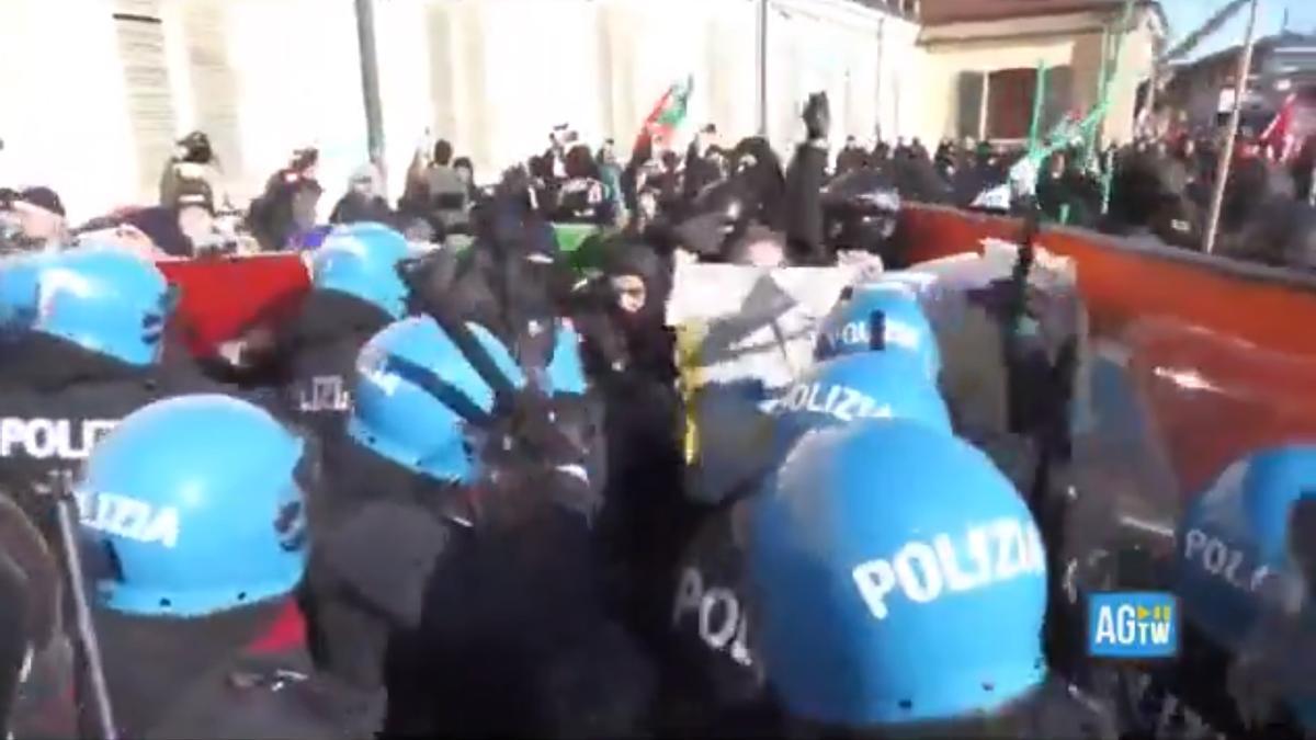 Protestas en Vicenza.