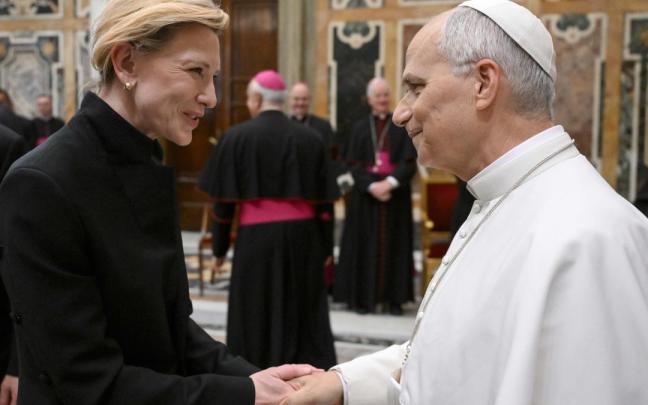 En imágenes: El Papa León XIV elige sus cuatro películas favoritas en un encuentro con personalidades del cine