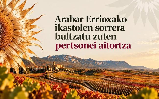 Arabako Errioxako ikastolen sorrera sustatu zuten pertsonak omenduko ditu Arabako Aldundiak larunbatean.