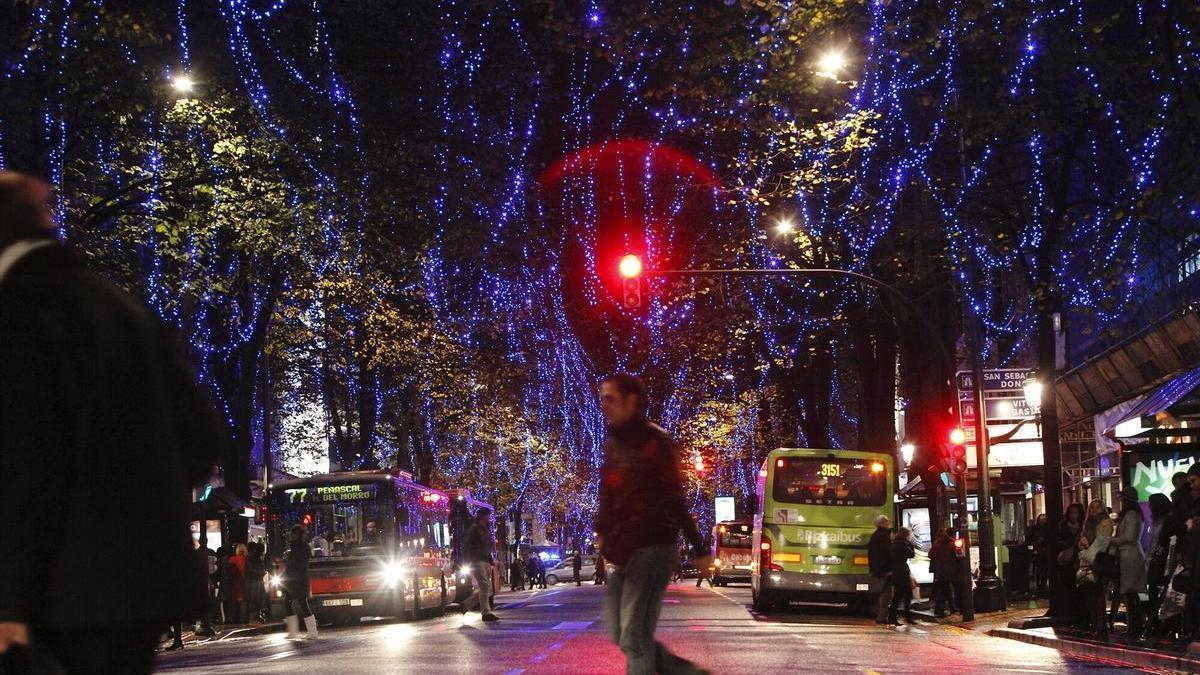 Encendido de las luces de Navidad en la Gran Vía de Bilbao