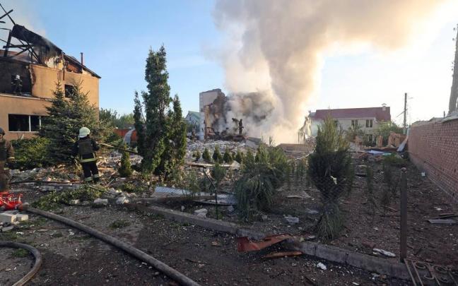 Imagen de archivo de un ataque ruso sobre Járkov.