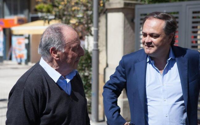 Jokin Aperribay, junto a Iñaki Alkiza. / ESTI VEINTEMILLAS