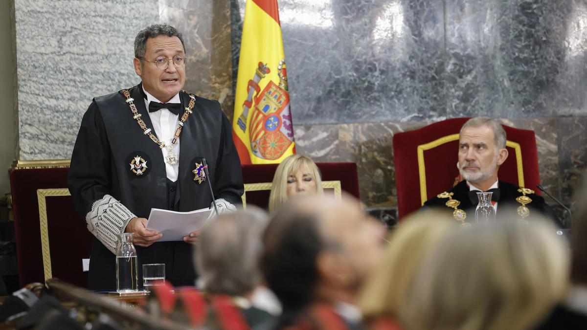 El fiscal general del Estado, Álvaro García Ortiz, en la apertura del año judicial