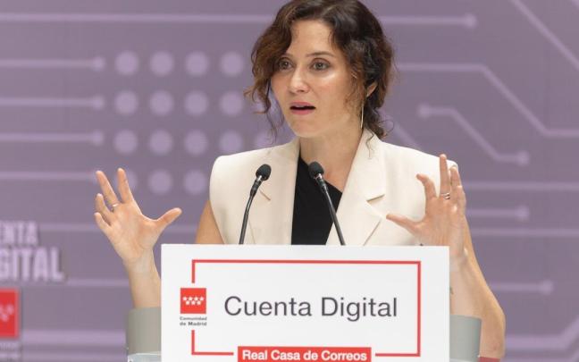 Isabel Díaz Ayuso interviene en un acto público esta semana. / Eduardo Parra Isabel Díaz Ayuso interviene en un acto público esta semana.