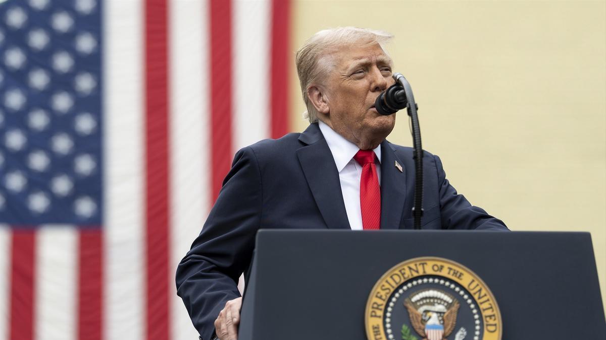 El presidente de Estados Unidos, Donald Trump, durante un discurso.