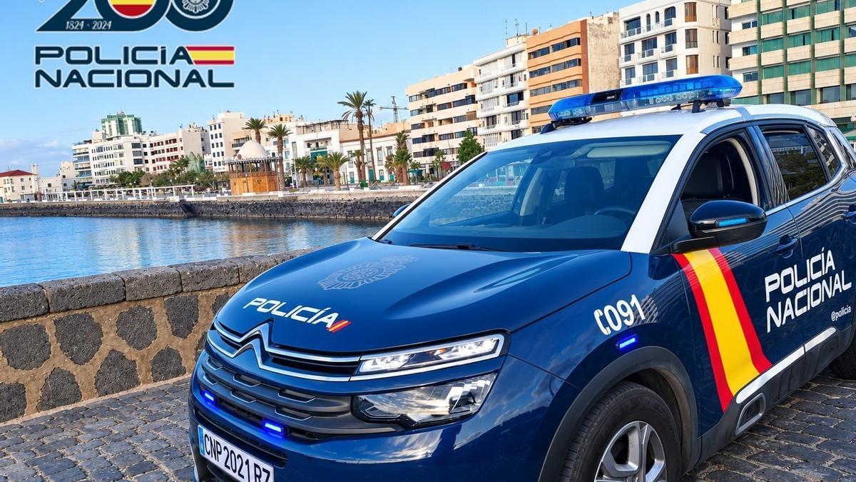 Un vehículo de la Policía Local en Lanzarote, en una imagen de archivo.