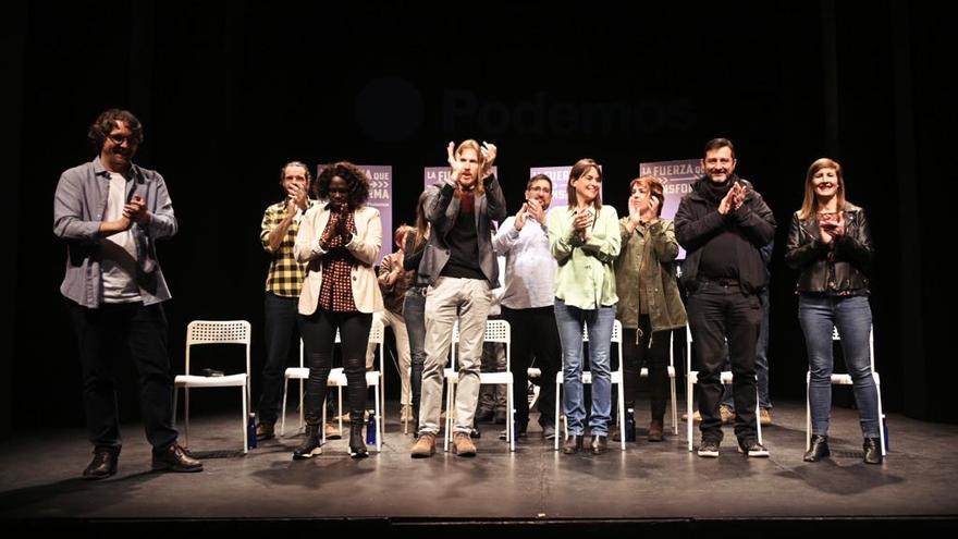 Acto de Podemos este domingo en Pamplona.