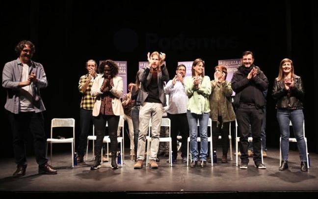 Acto de Podemos este domingo en Pamplona. Acto de Podemos este domingo en Pamplona.