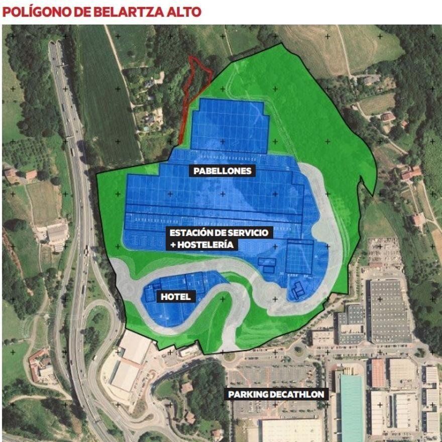Plano de los planes previstos en Belartza Alto.