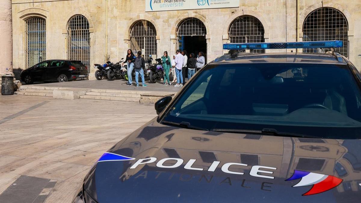 Un vehículo de la Policía francesa en Marsella en una imagen de archivo.