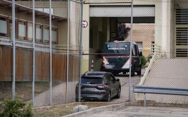 La llegada del exsecretario de organización del PSOE Santos Cerdán a la cárcel de Soto del Real (Madrid).