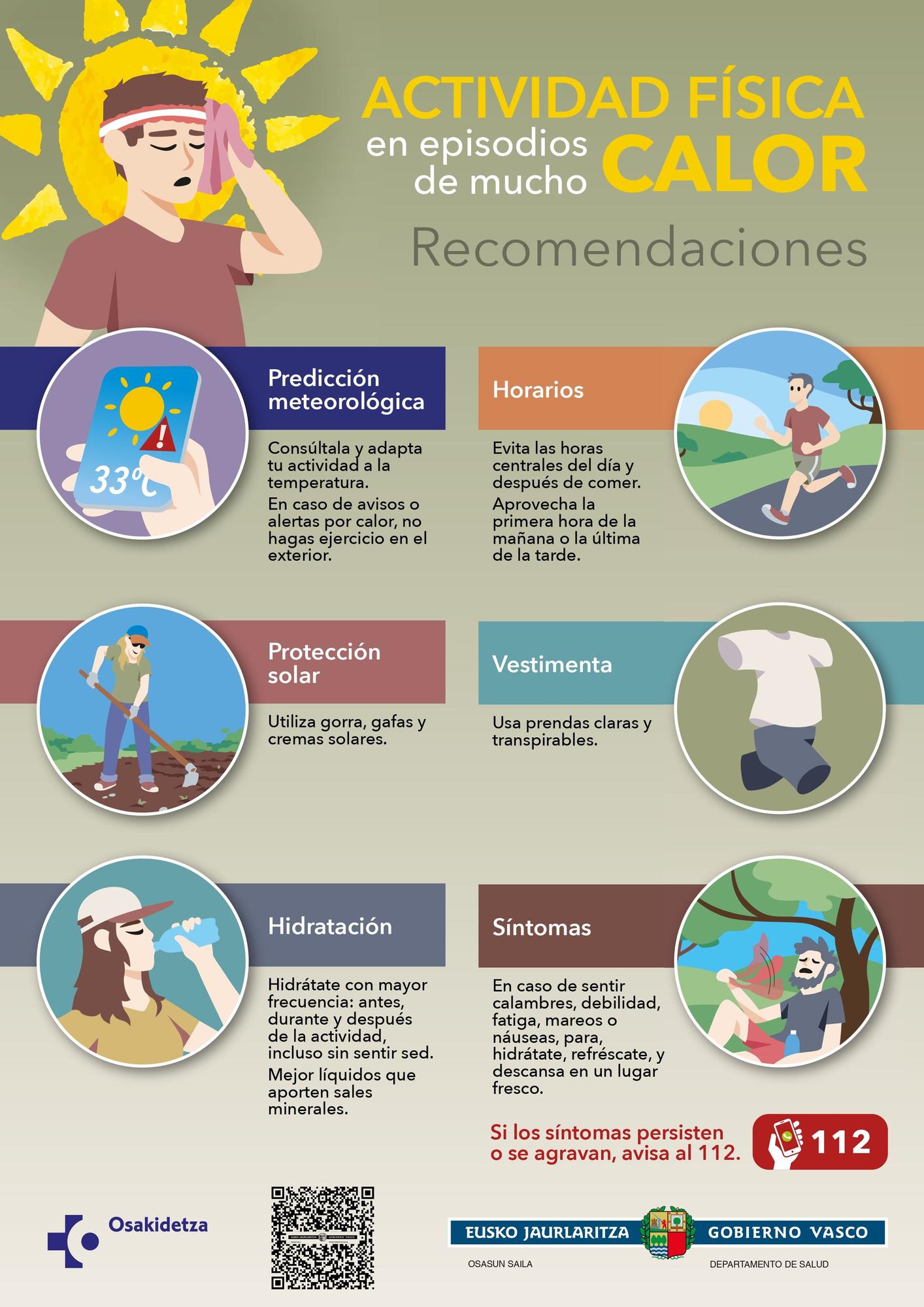 Recomendaciones respecto a la actividad física durante episodios de altas temperaturas en el marco del Plan de Calor 2025.