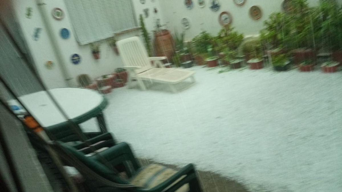 Mélida, tras la granizada