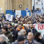 Manifestación durante la huelga convocada por los sindicatos en el sector público el pasado martes.