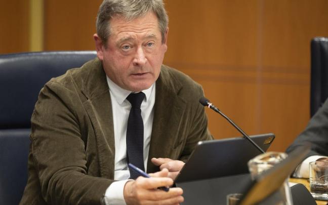 Bingen Zupiria, en el Parlamento Vasco.