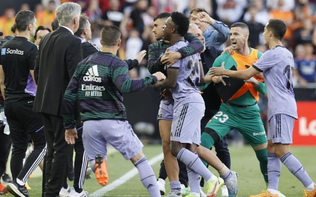 Vinicius, este domingo en Mestalla.