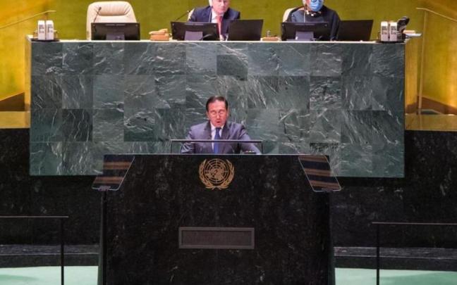 El ministro de Asuntos Exteriores, José Manuel Albares, en la Asamblea General de la ONU