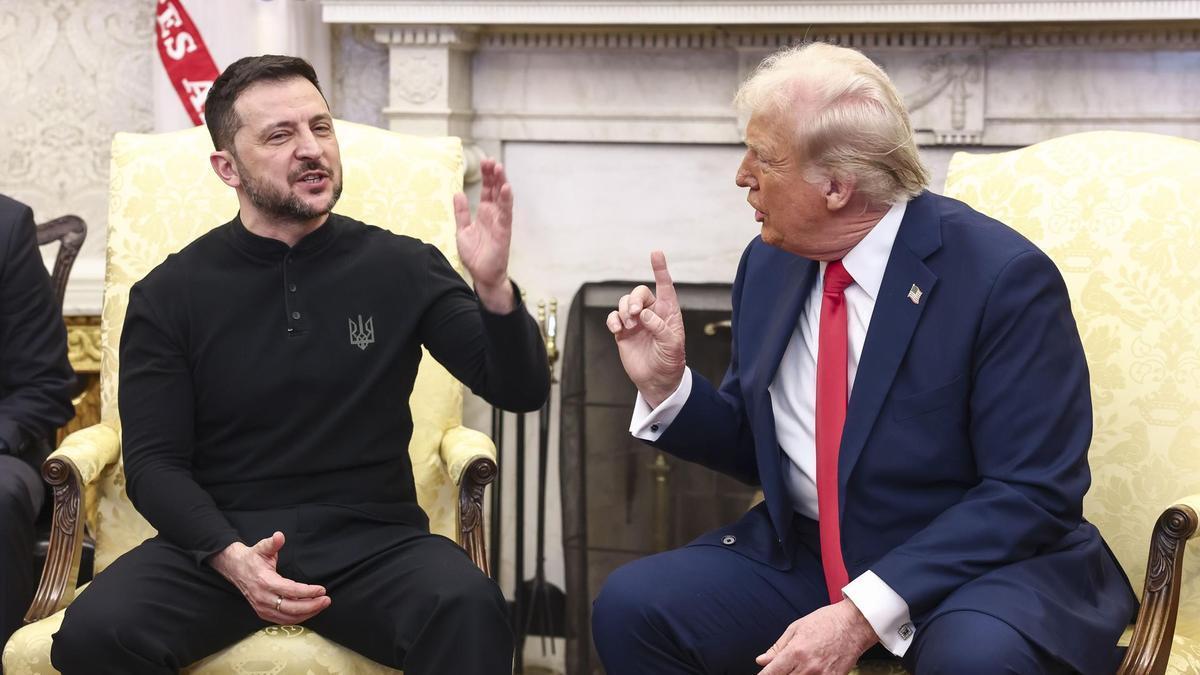 Donald Trump y Volodimir Zelenski durante su caldeada reunión en la Casa Blanca