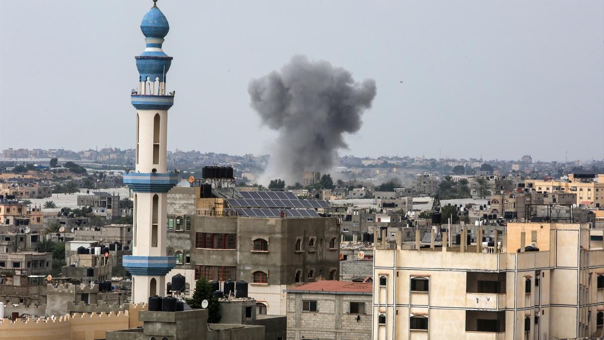 Bombardeo israelí en Gaza.