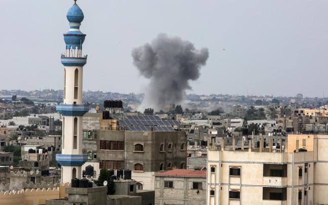 Bombardeo israelí en Gaza.