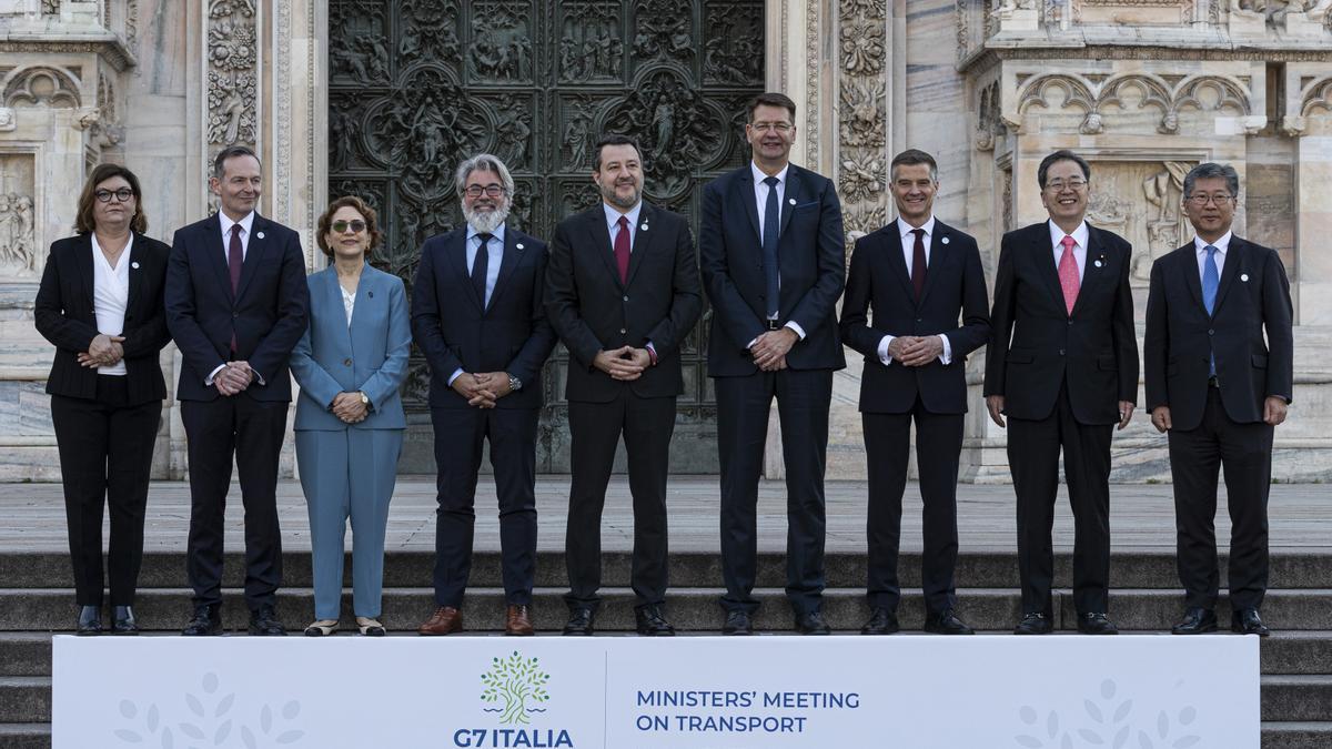 Los ministros de Transporte del G7 en Milán