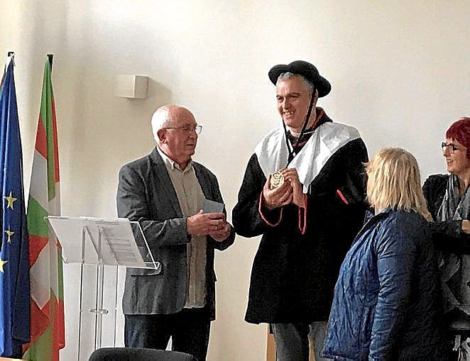 Louis Labadot y Eneko Eguiguren en el acto.