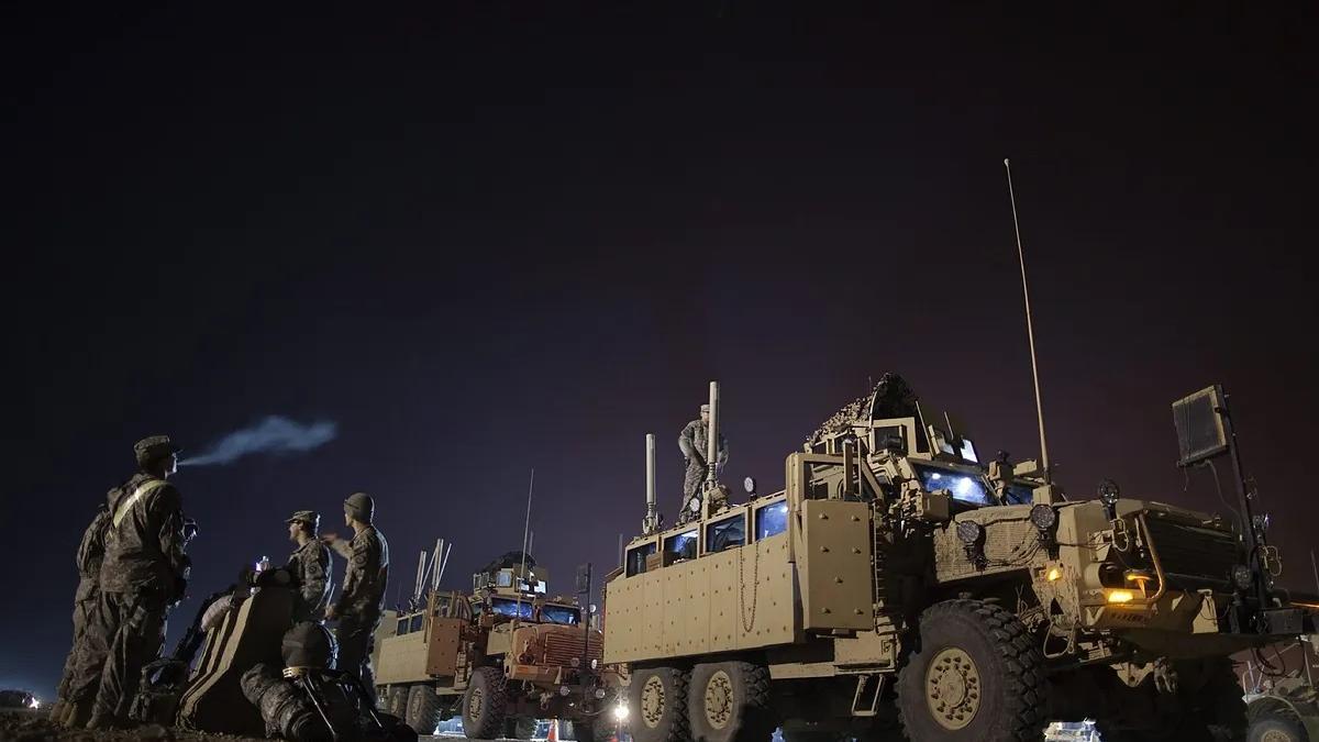 Soldados estadounidenses en una base en Qatar